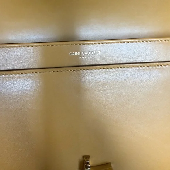 Saint Laurent Camel Leather YSL Monogram Flap Bag - Picture 6 of 7